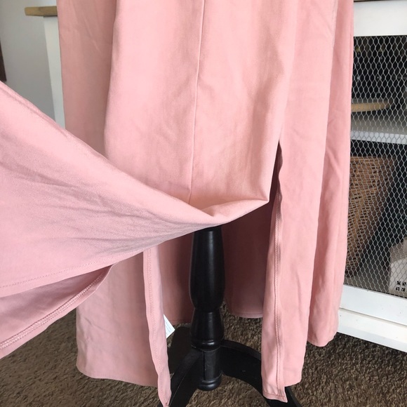 MNG by MANGO Minimalist Pink Maxi Dress Sz 2 - Picture 7 of 14